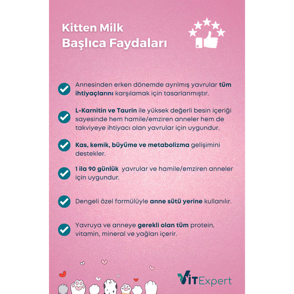 Kitten Milk Powder Yavru Kedi Süt Tozu 200 Gr