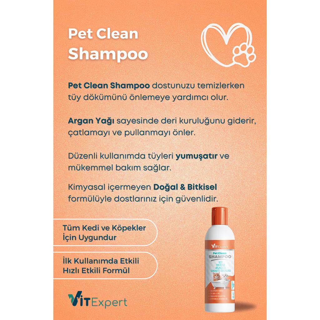 Pet Clean Tüy Döküm Önleyici Evcil Hayvan Şampuanı