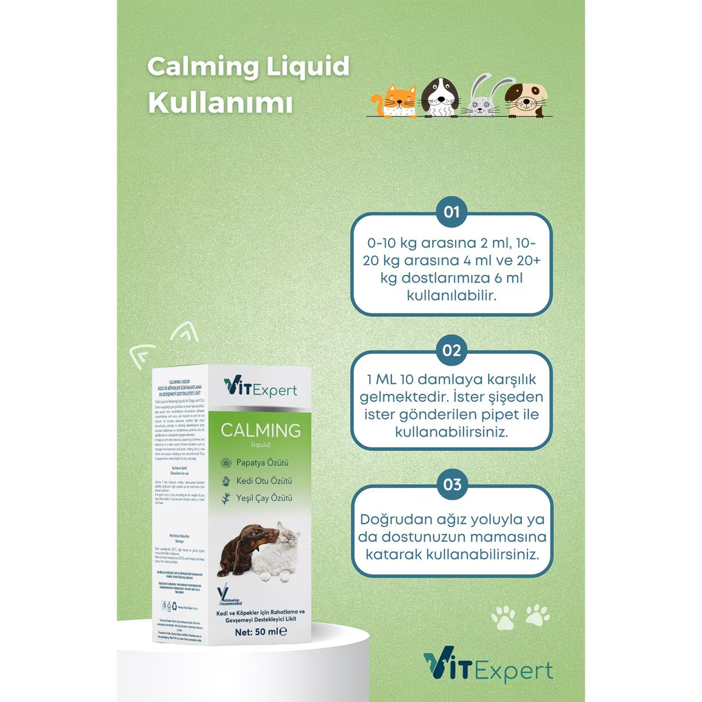 Kedi Köpek Sakinleştirici Bitkisel Damla