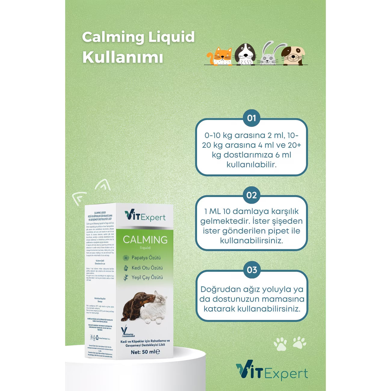 Kedi Köpek Sakinleştirici Bitkisel Damla