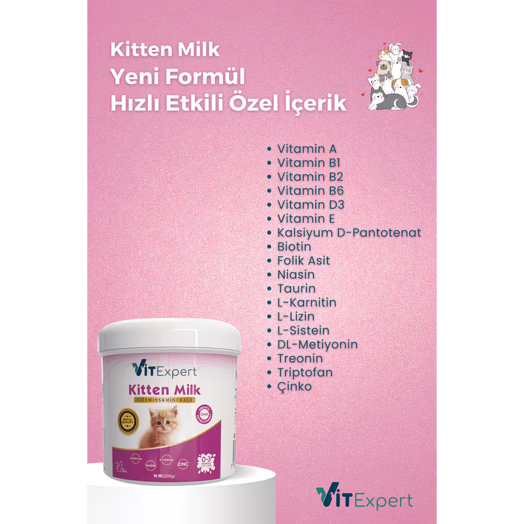 Kitten Milk Powder Yavru Kedi Süt Tozu 200 Gr