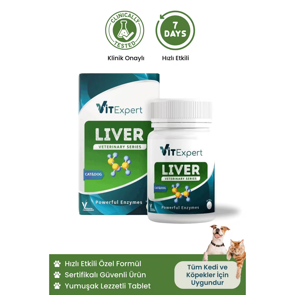 Kedi Ve Köpek İçin Powerful Enzymes Liver Tablet 60 Adet