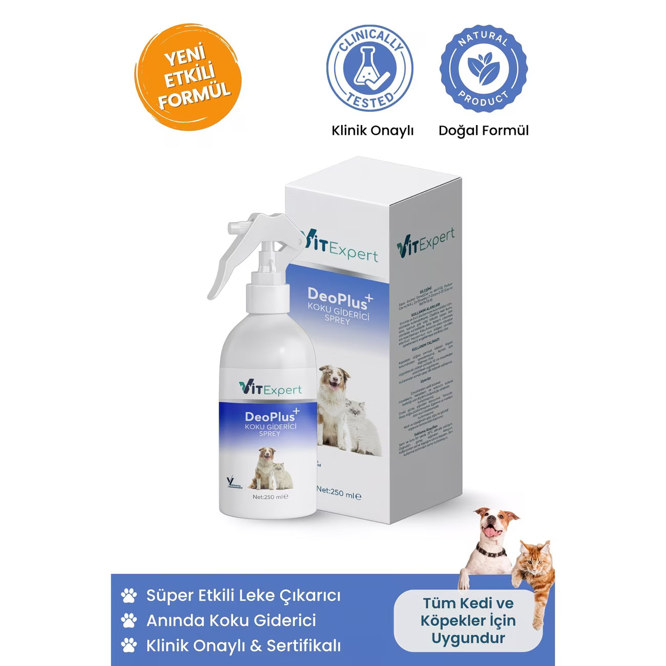 DeoPlus Bebek Pudrası Kokulu Köpek İdrar Tuvalet Çişi Koku Giderici Leke Çıkarıcı Çok Amaçlı Sprey