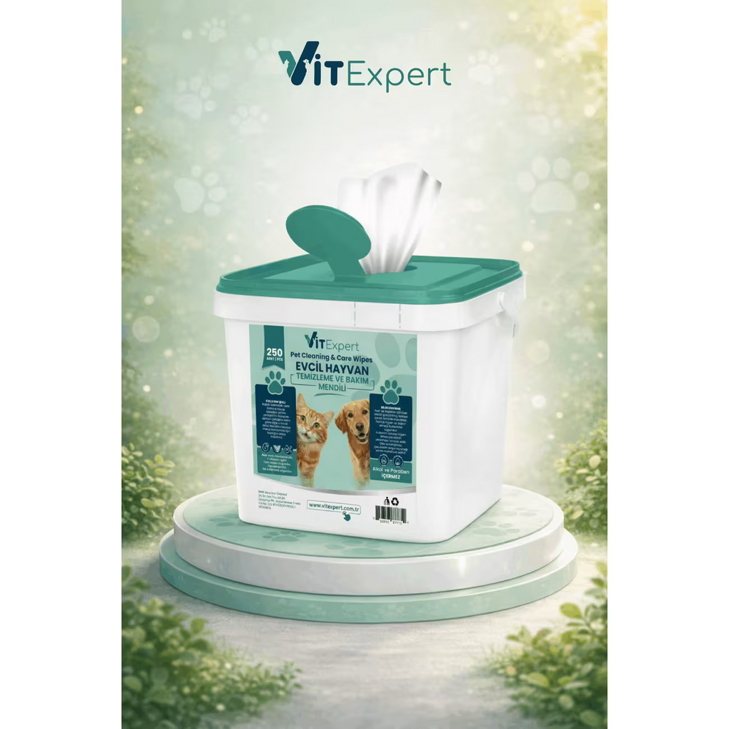 Evcil Hayvan Pati Tüy Kulak Göz Temizleme Ve Bakım Kedi Köpek Islak Mendil 250 Adet